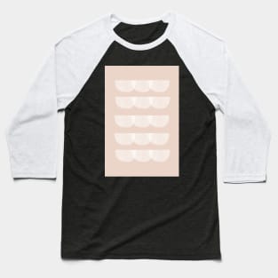 Pink & white geometric shapes pattern Baseball T-Shirt